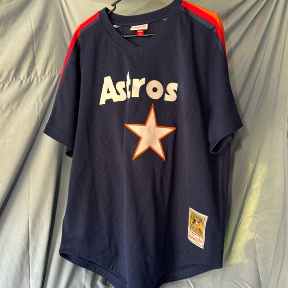 Mitchell & Ness Navy Astros Jersey - Picture 1 of 5